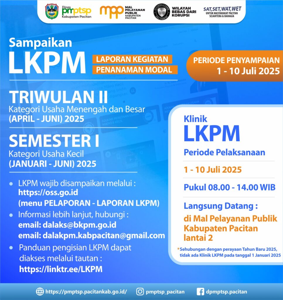 Jadwal Pelaksanaan LKPM 2025